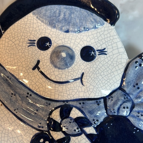 Dedham Pottery Snowman Serving Plate - Picture 2 of 9